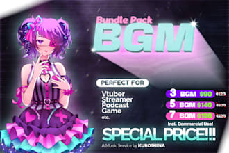 produce bundle pack original bgm for vtuber streamer