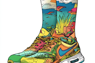 draw sublimation all type of unique socks design and pattern