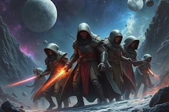 make a sci fi character illustration or sci fi character