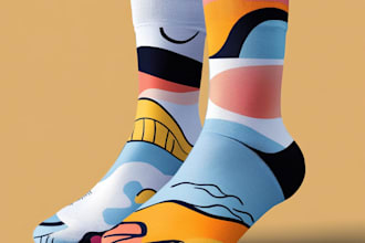 draw unique socks design for your brand