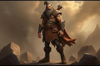 draw d and d character art and dnd character art