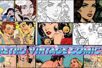 draw retro vintage comic book comic illustration comic strip manga illustration
