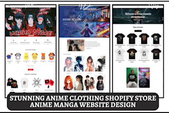design anime clothing shopify anime fashion store manga anime clothing website