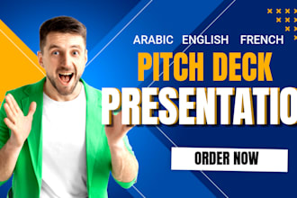 design english arabic french pitch deck powerpoint google slide presentation