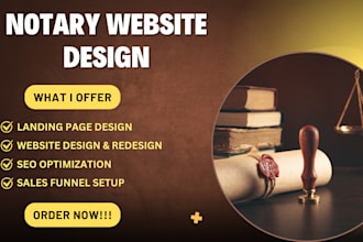 build highly responsive notary website, landing page, design notary logo