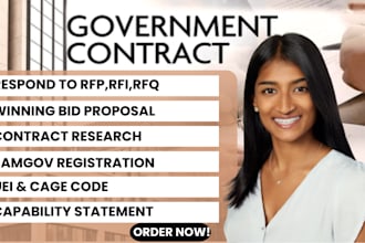 find contracts, write winning bid proposals, respond to rfi, rfq, rfi
