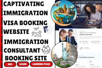 design immigration consultant website visa application booking software system