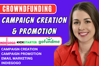 create charity fundraising campaign and promote gofundme, nonprofit, kickstarter