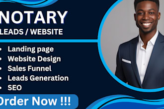 notary website, notary landing page, notary wordpress website, notary logo