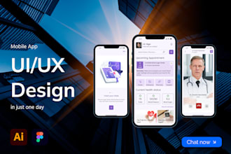 design a professional mobile app UI UX for ios and android