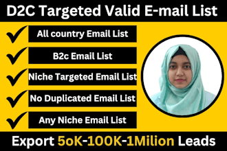 do niche targeted email list d2c lead generation