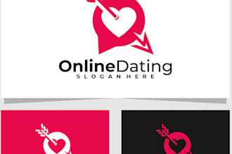 do professional dating app icon and website logo or graphics design