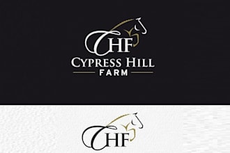 design classy hunter jumper horse farm logo