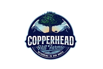 design impressive copperhead hill farmstead logo
