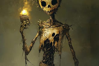 do highquality creature artwork in the fantasy horror style