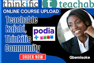 setup thinkific, teachable, kajabi online course, landing page, kajabi website