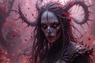 do a fantasy horror character art for you