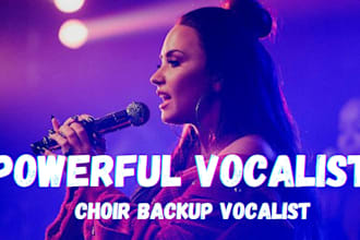 powerful female lead singer backup vocal demo cover song for pop rnb gospel