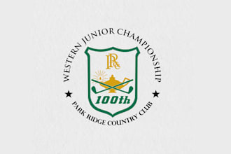 design golf tournament and anniversary logo