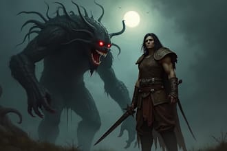 draw scary horror creature and fantasy character concept art