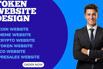 create crypto token website, coin or meme website  presales website, ico website