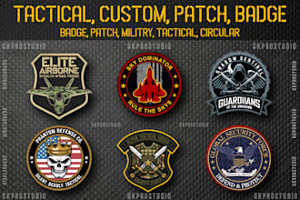 design unique tactical military logo, badge, patch, and stickers