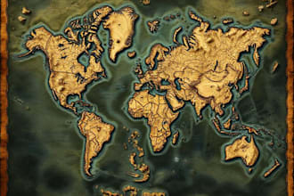 design fantasy map for novel world map battle map