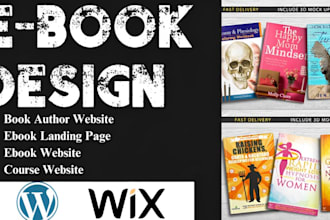 design book author website ebook landing page ebook website course website