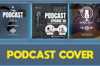 create unique podcast cover art or podcast logo design within 12 hrs