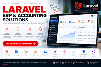develop laravel erp and accounting software
