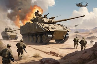 draw military themed illustrations