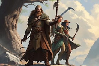 do a dnd and d and d character art illustration for you