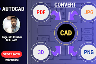 convert PDF, jpg, png to cad file