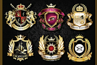 design luxury heraldic, coat of arms logo