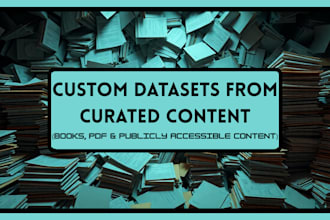 create a custom dataset for training large language models