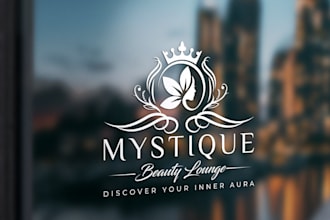 do luxury elegant beauty cosmetic brand feminine spa business logo design