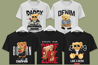 make trendy custom vintage typography graphic t shirt and any graphics design