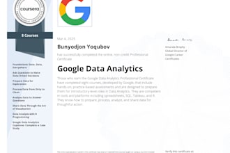 be your data analyst