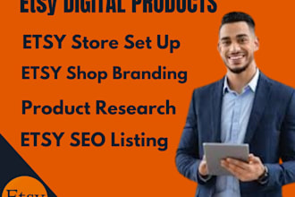 set up etsy digital products, etsy seo listing etsy digital products shop set up