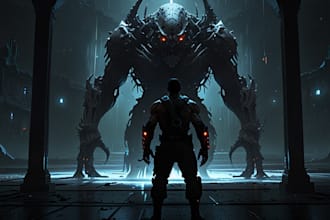 do sci fi horror and fantasy scene concept art illustrations