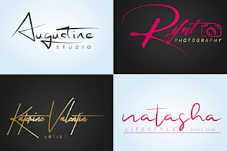 design modern photography, wedding, signature and monogram logo