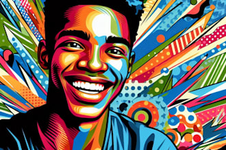 draw an awesome wpap pop art portrait style