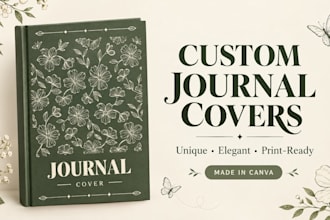 design creative and print ready notebook and journal covers