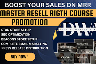 promote master resell right with email marketing and press release distribution