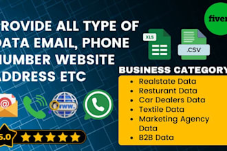 provide verified business lists with emails and contacts