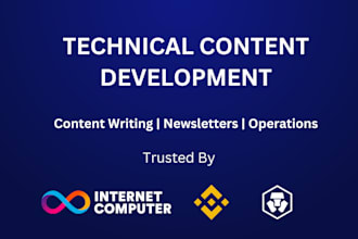 create technical content for your web3 project