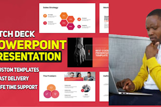 design canva, google slides, powerpoint presentation slides, investor pitch deck