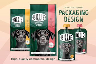 packaging design for pet products, cosmetics box, pouch, jar, label, cat, dog