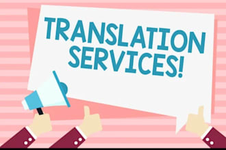 do fast translation for you