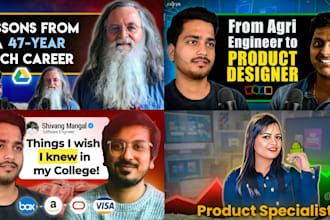design podcast or interview youtube thumbnails in 5 hours